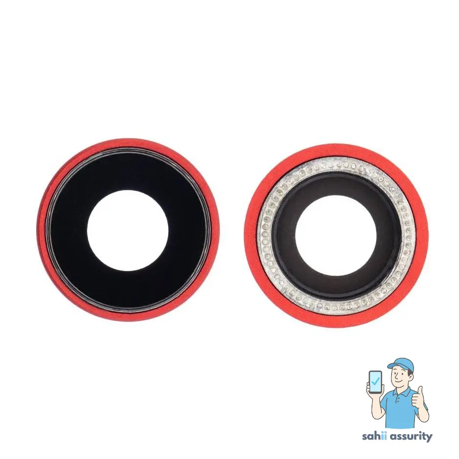 Camera Lens Glass with Frame for Apple iPhone XR Red